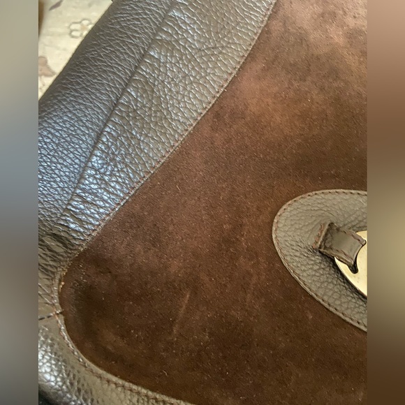 🇮🇹FURLA Coffee Brown Leather & Suede Shoulder Bag - Made in Italy 🇮🇹🇮🇹🇮🇹 - Picture 5 of 12